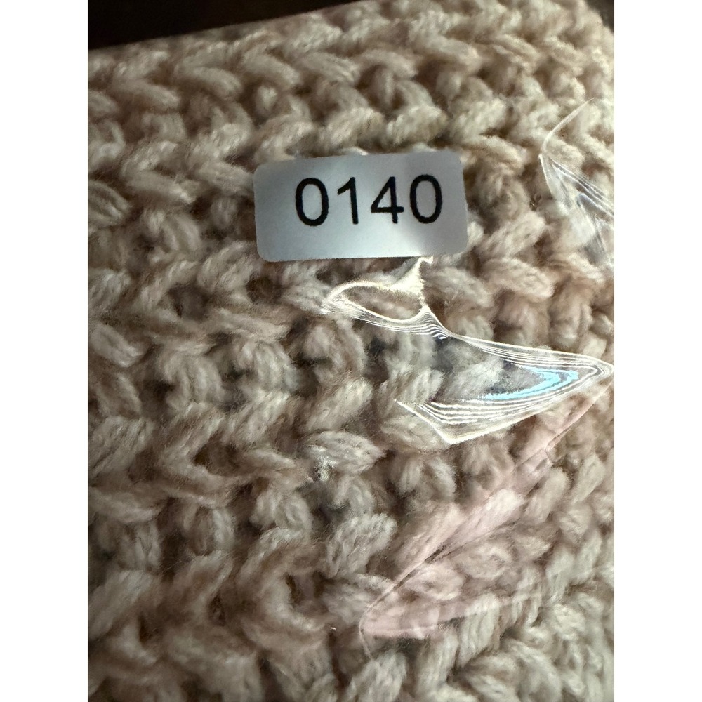 Poof Excellence Womens Beige Chunky Knit Open Front Cocoon Cardigan Large 95182J - Picture 6 of 6